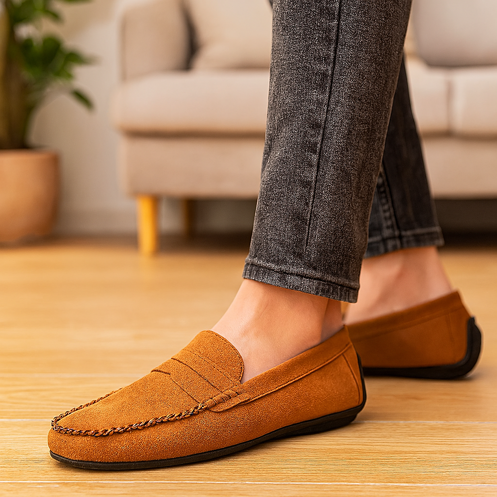 Milano - Herreloafers i læder – klassiske hjemmesko med skridsikker sål