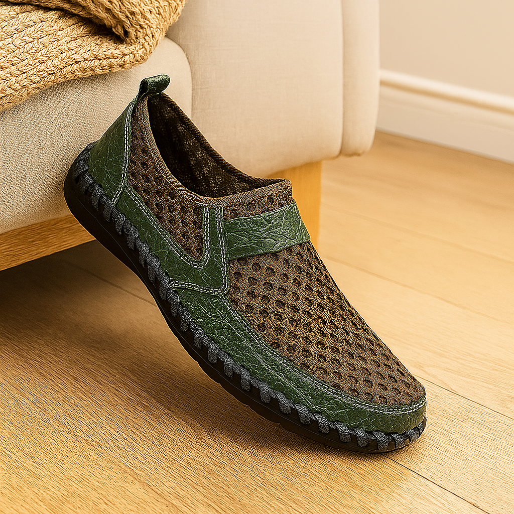 Herreloafers – slip-on outdoorsko med gummisåler