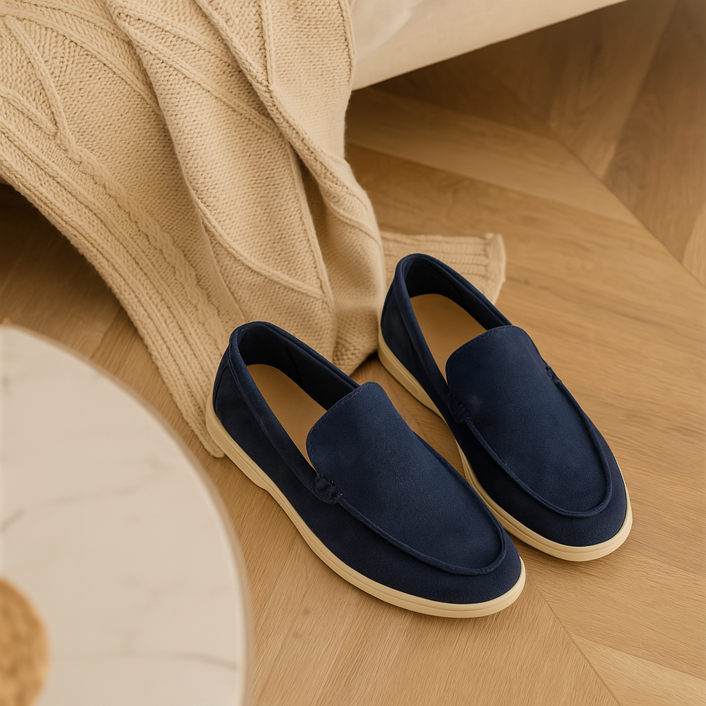 Bruno - Klassiske ruskindsloafers – Håndlavede herretøfler