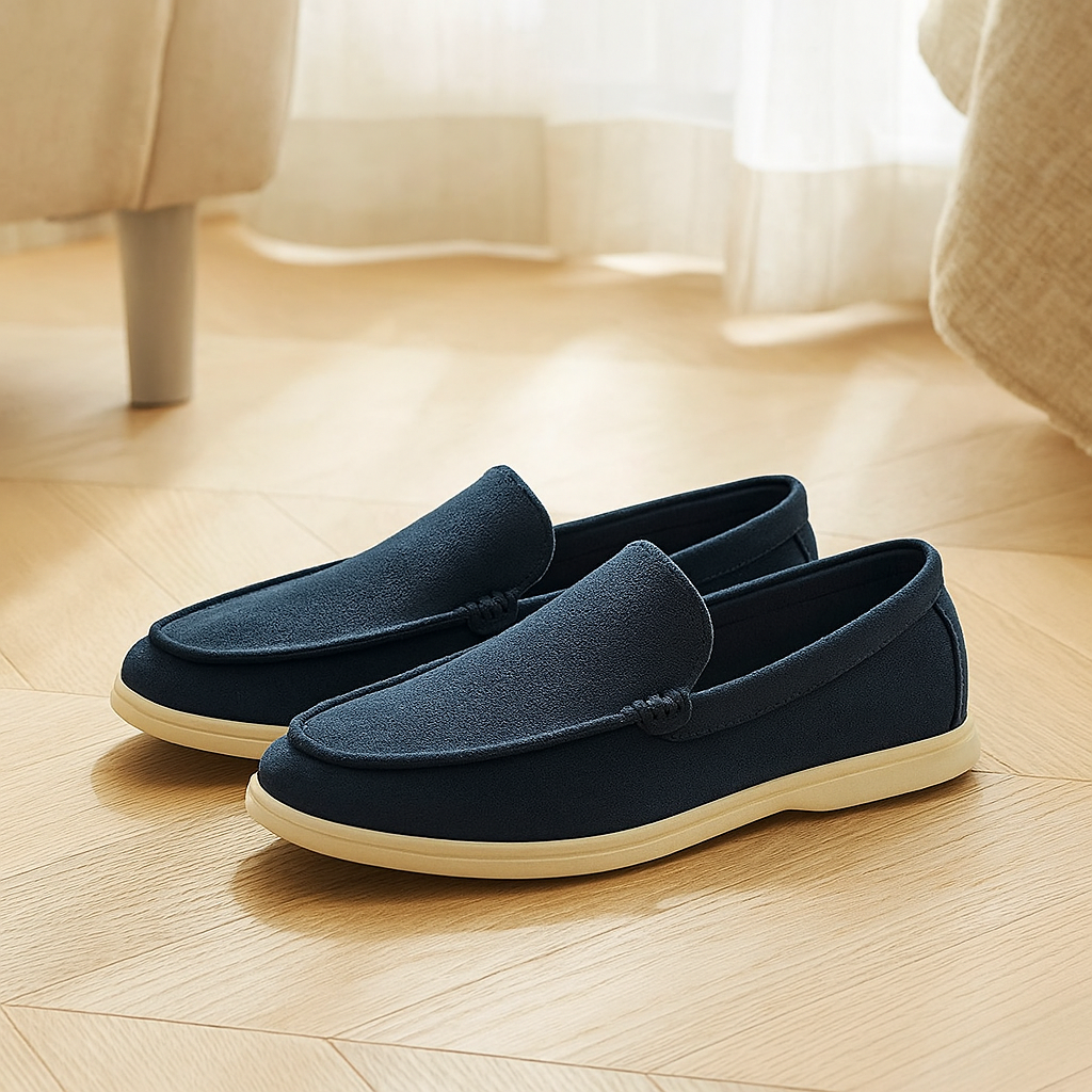 Bruno - Klassiske ruskindsloafers – Håndlavede herretøfler