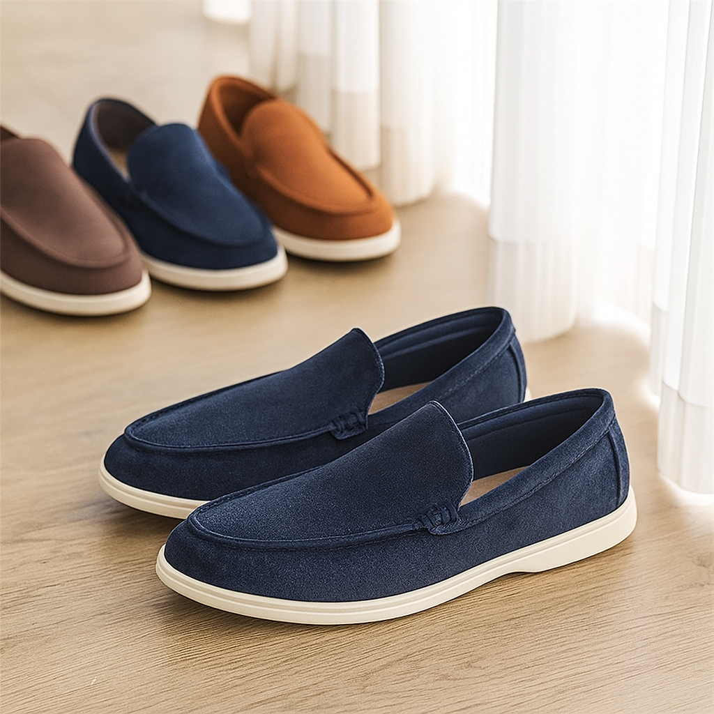 Bruno - Klassiske ruskindsloafers – Håndlavede herretøfler