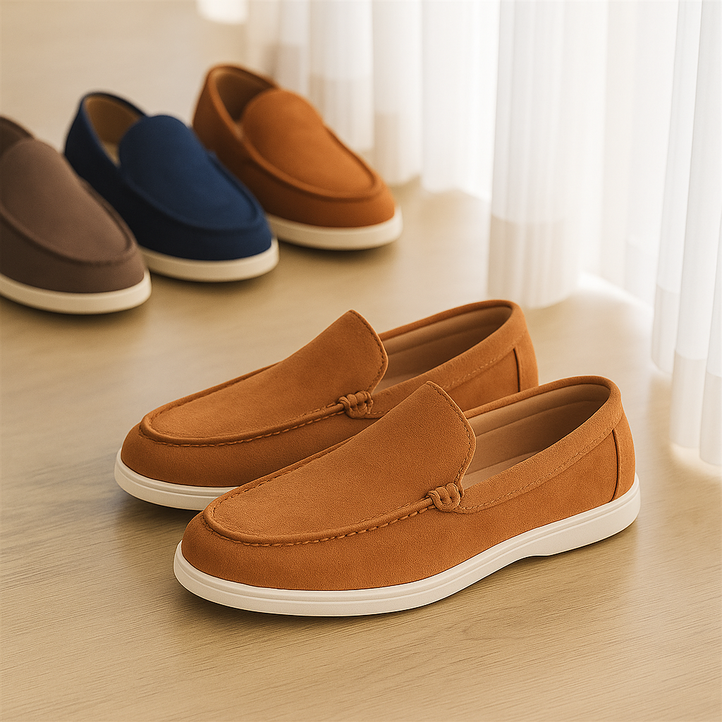 Bruno - Klassiske ruskindsloafers – Håndlavede herretøfler