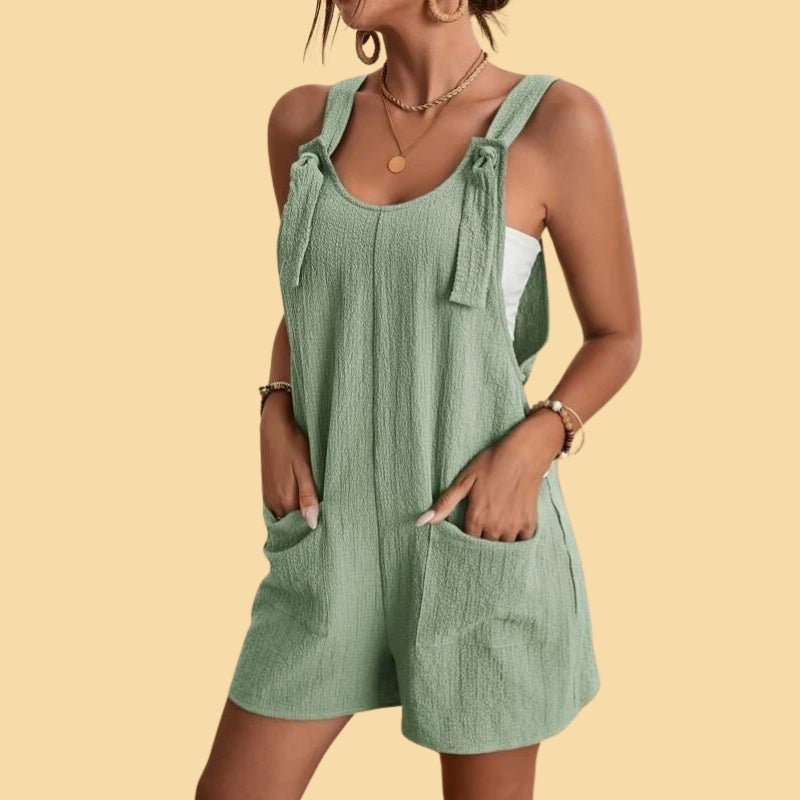 Camila - Afslappet kort romper med seler