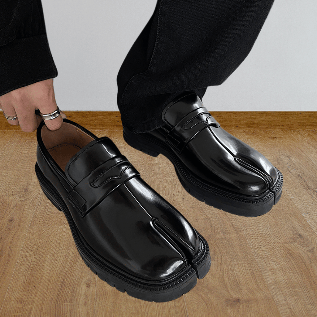 Kevin - Elegante sko med splittå med tyk sål