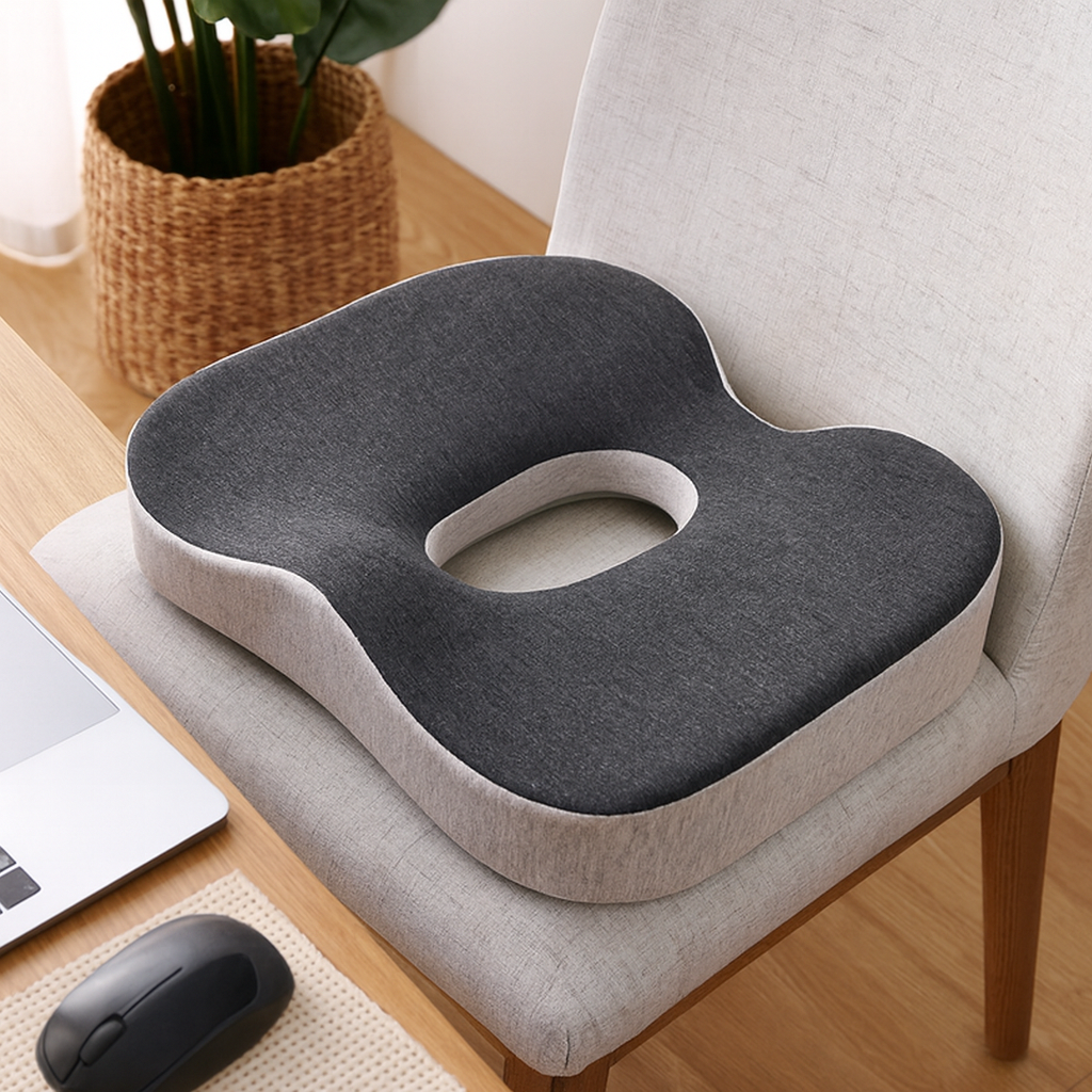 ErgoSit | Ortopædisk siddehynde i memory foam til kontor og hjem