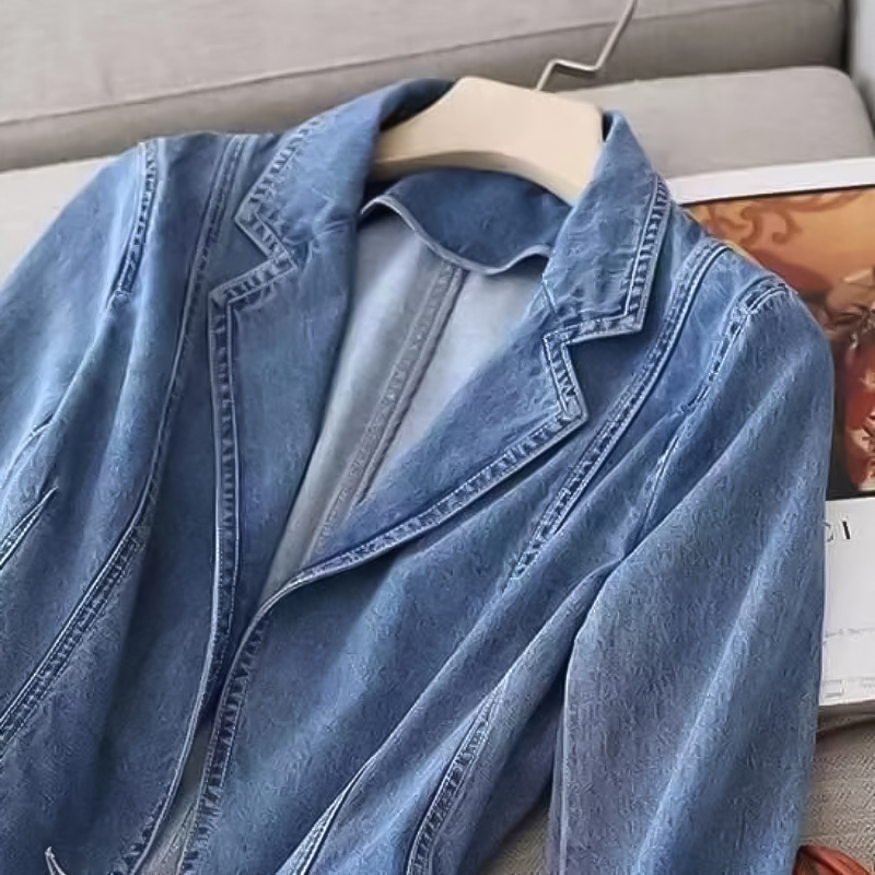 Helga - Chic skræddersyet denimblazer