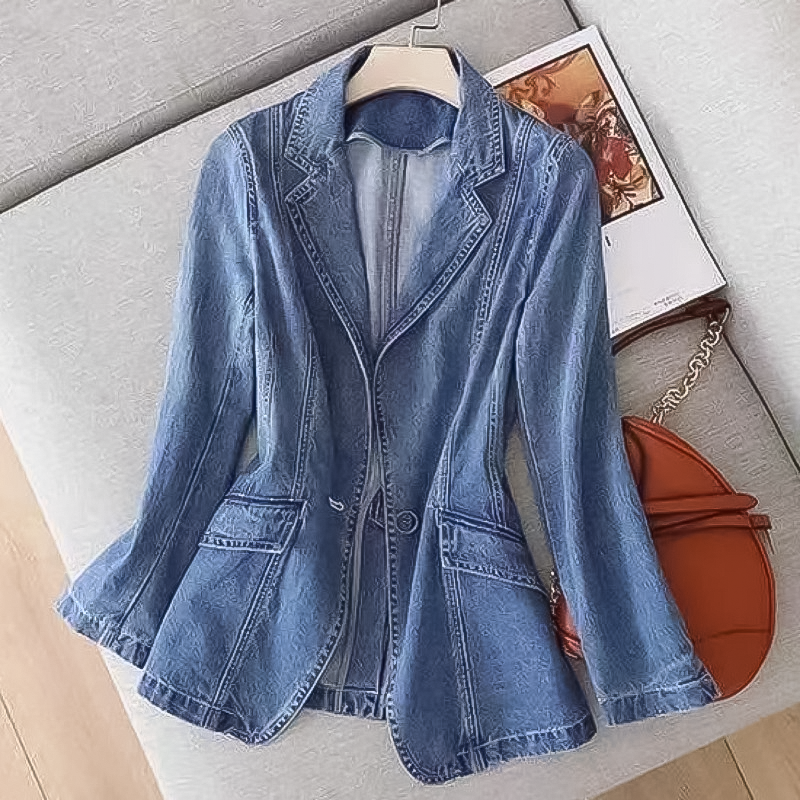 Helga - Chic skræddersyet denimblazer