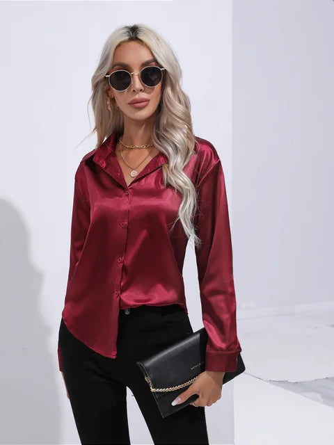 Esther - Elegant bluse i satin