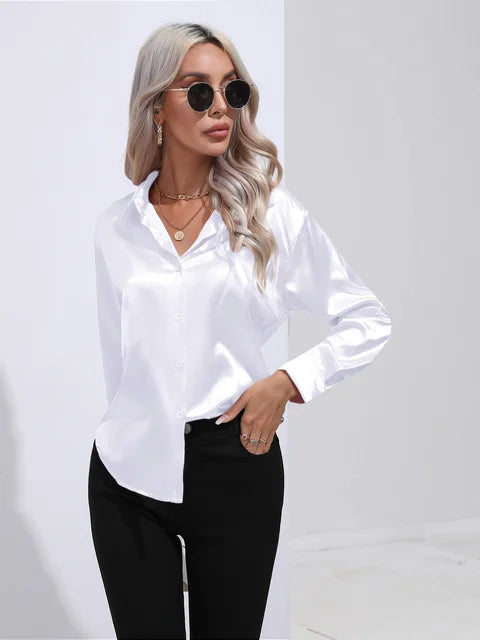 Esther - Elegant bluse i satin
