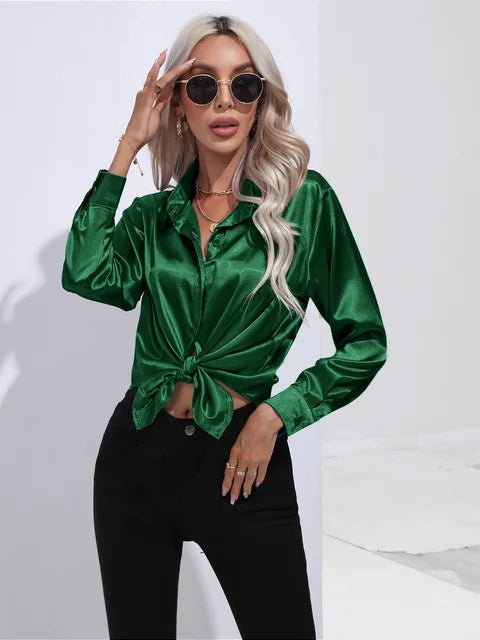 Esther - Elegant bluse i satin