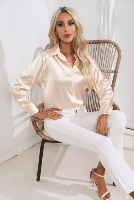 Esther - Elegant bluse i satin