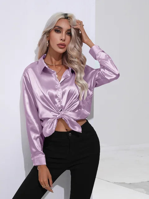 Esther - Elegant bluse i satin