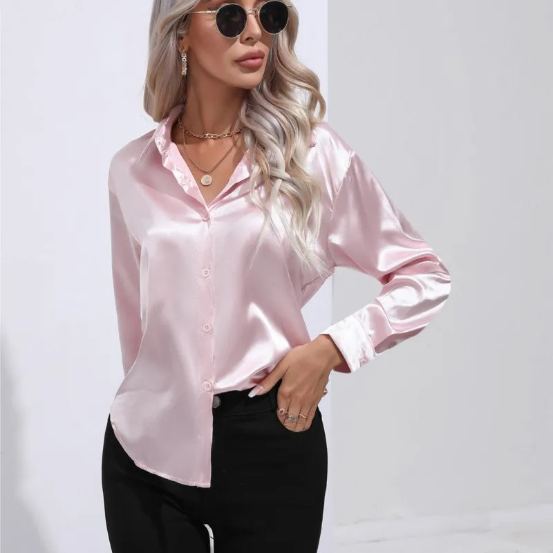Esther - Elegant bluse i satin