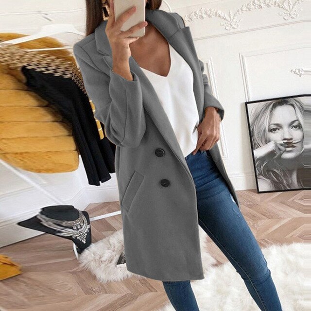 Isabella - Ny lang streetwear-blazer i uld