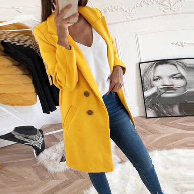 Isabella - Ny lang streetwear-blazer i uld