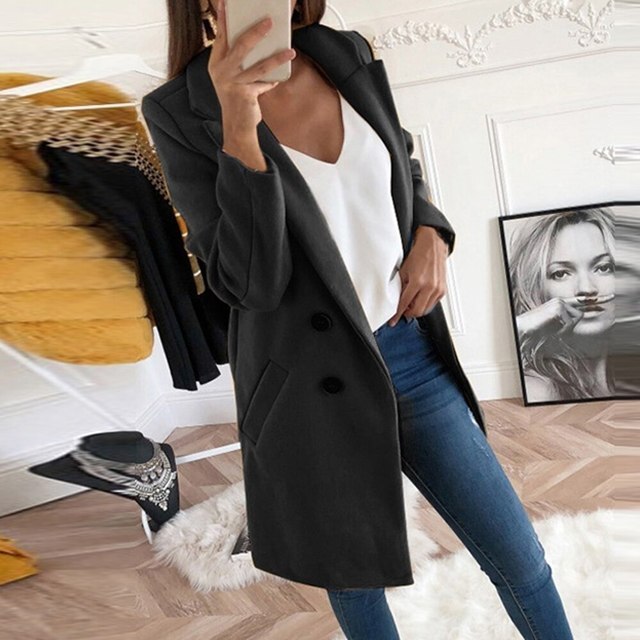 Isabella - Ny lang streetwear-blazer i uld
