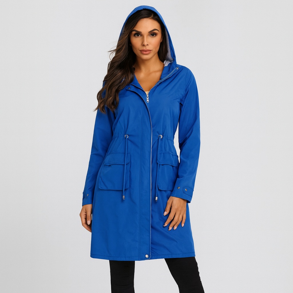 Jenna | Vandtæt trenchcoat med hætte
