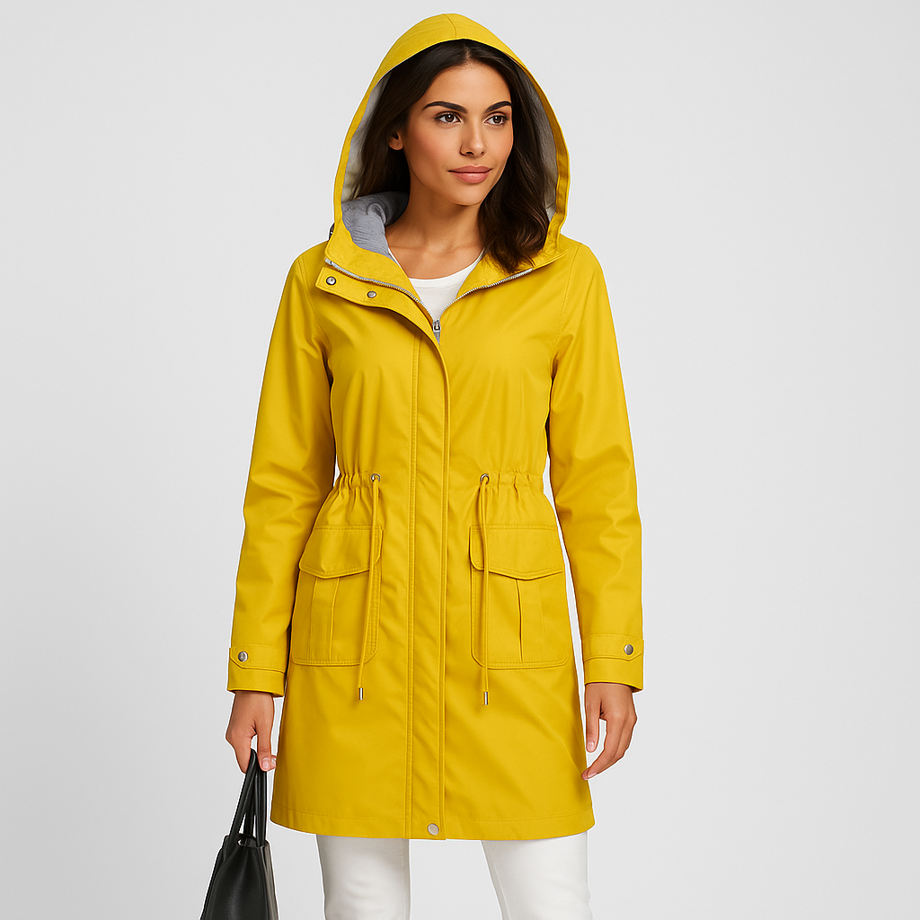 Jenna | Vandtæt trenchcoat med hætte