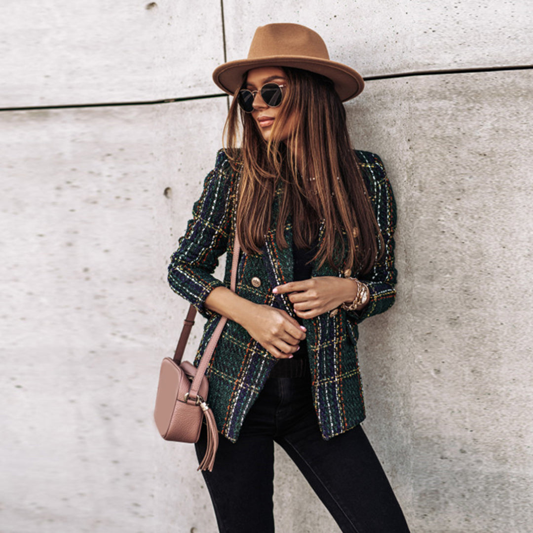 Josephine | Dobbeltradet ternet blazer