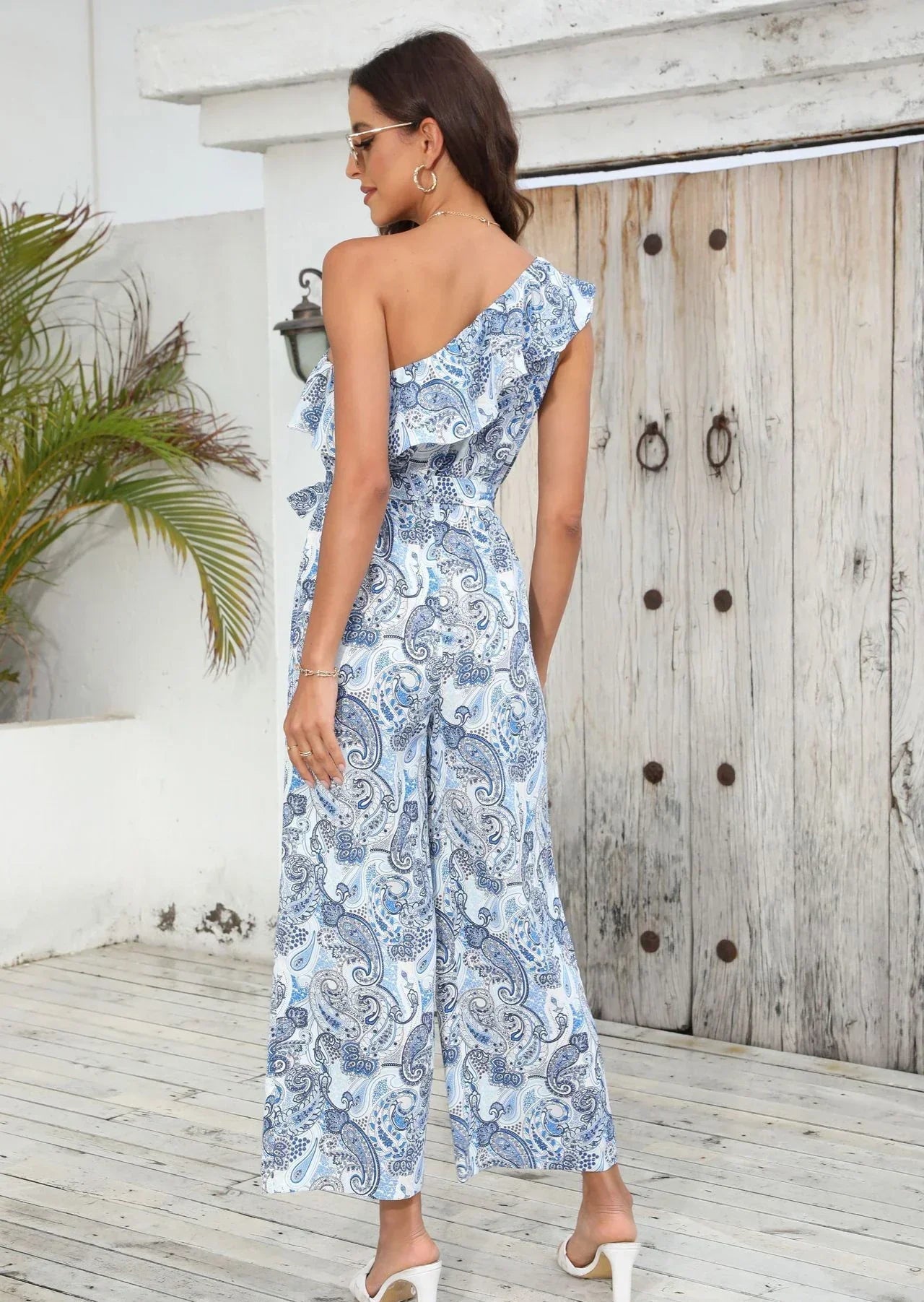 Thea - Trendy en-skulder jumpsuit