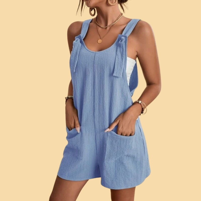Camila - Afslappet kort romper med seler