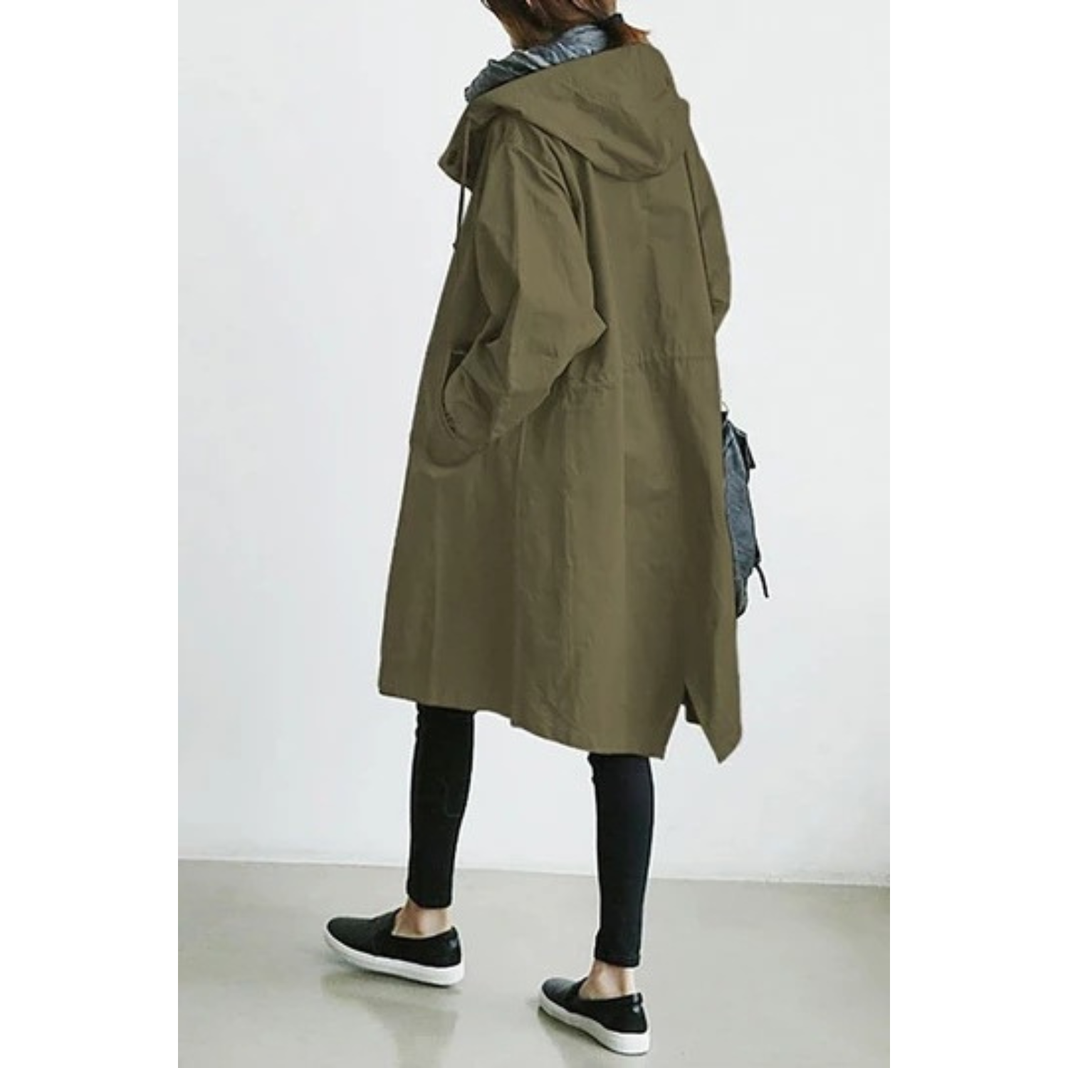 CELINE | Lang trenchcoat med hætte – stilfuld og funktionel
