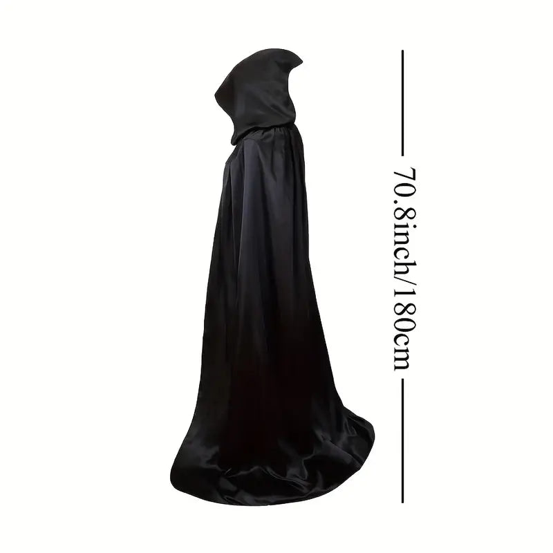 NightShade Halloween-kappe – Sort polyesterkostume med hætte