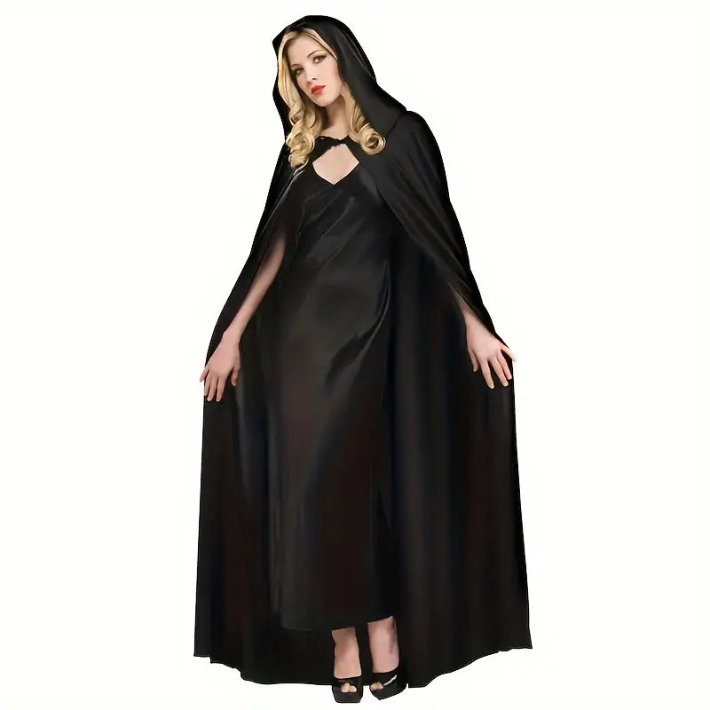 NightShade Halloween-kappe – Sort polyesterkostume med hætte