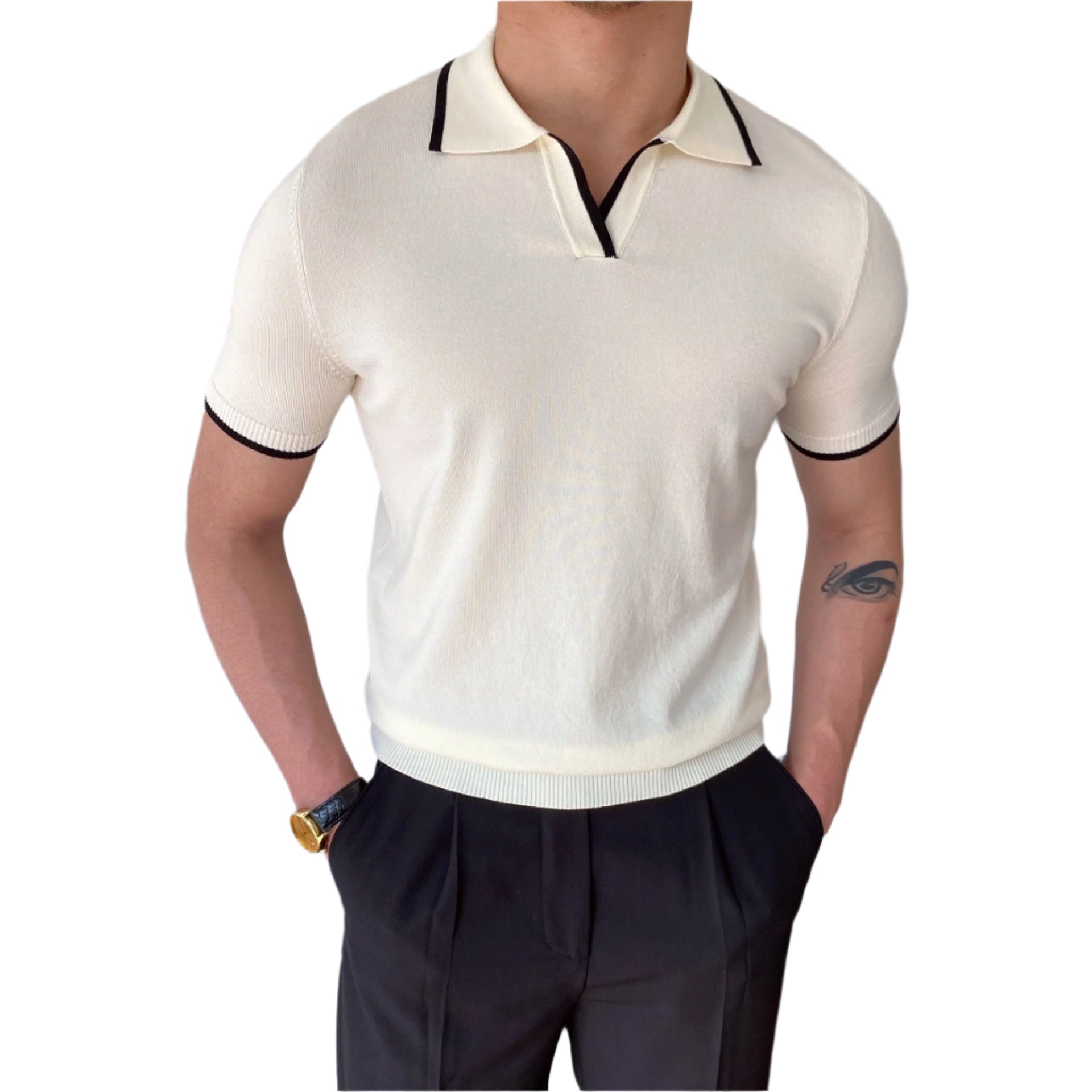 Jackson - Polo med kontrastkrave