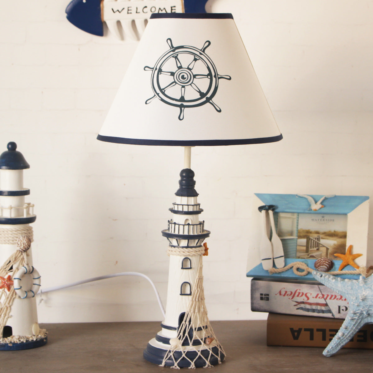 HarborGlow - Nautical Resin skrivebordslampe med enkelt hoved