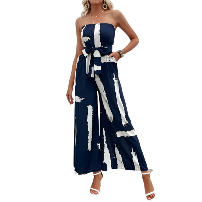 Cattleya - Stropløs jumpsuit med brede ben