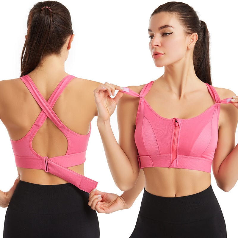 Ediths EmpowerFit Front-Zip Sports-Bh
