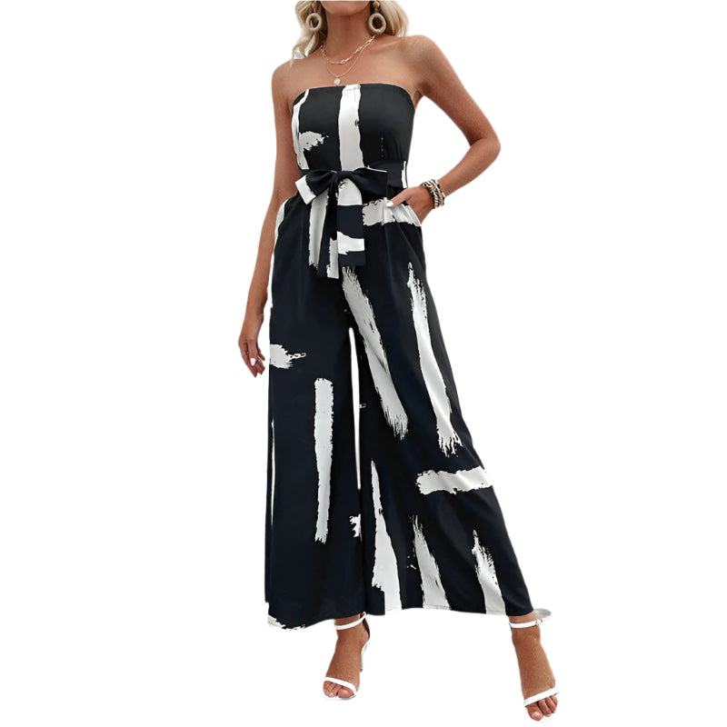 Cattleya - Stropløs jumpsuit med brede ben