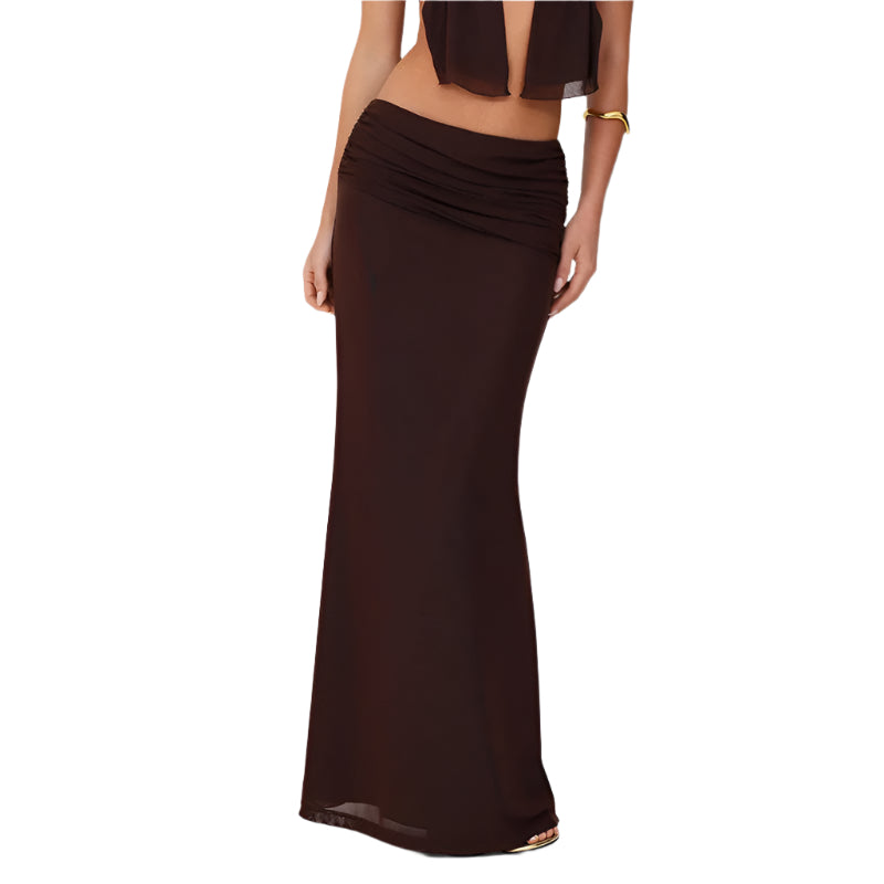 Graziela - Sexet cropped top og lang nederdel sæt