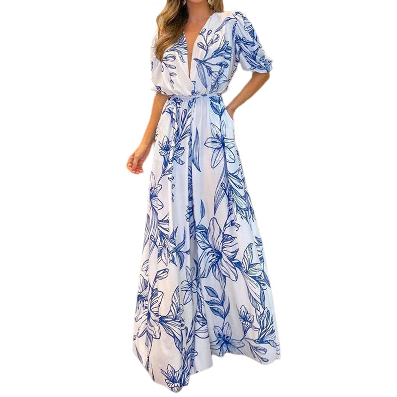 Kate - Blomster jumpsuit med brede ben