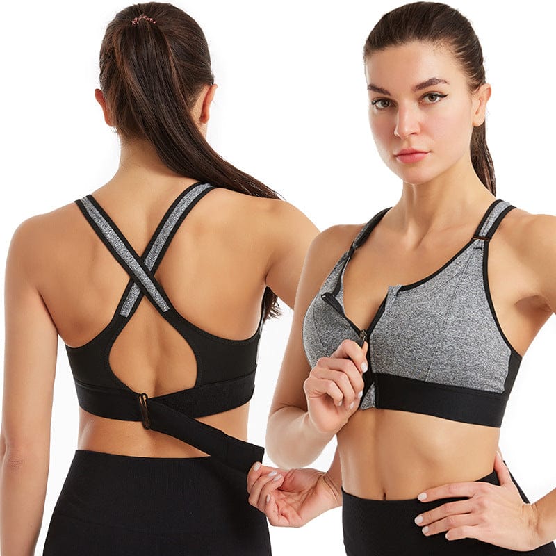 Ediths EmpowerFit Front-Zip Sports-Bh