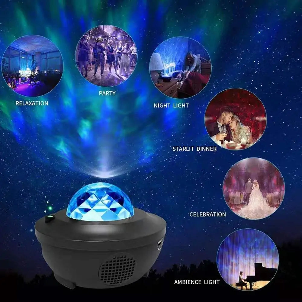 Galaxy LED-højttalerprojektorlys