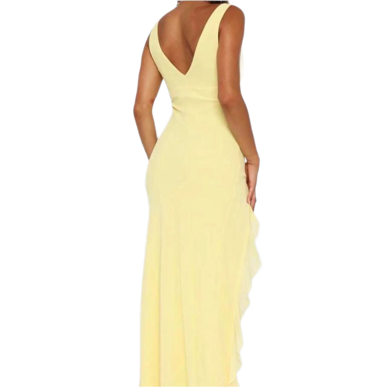 Catleya - V-hals elegant pasform maxikjole