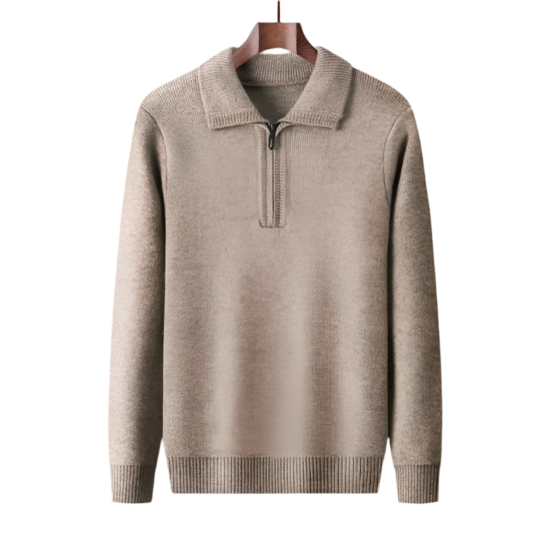 Sebastian | Blød herresweater med lynlås