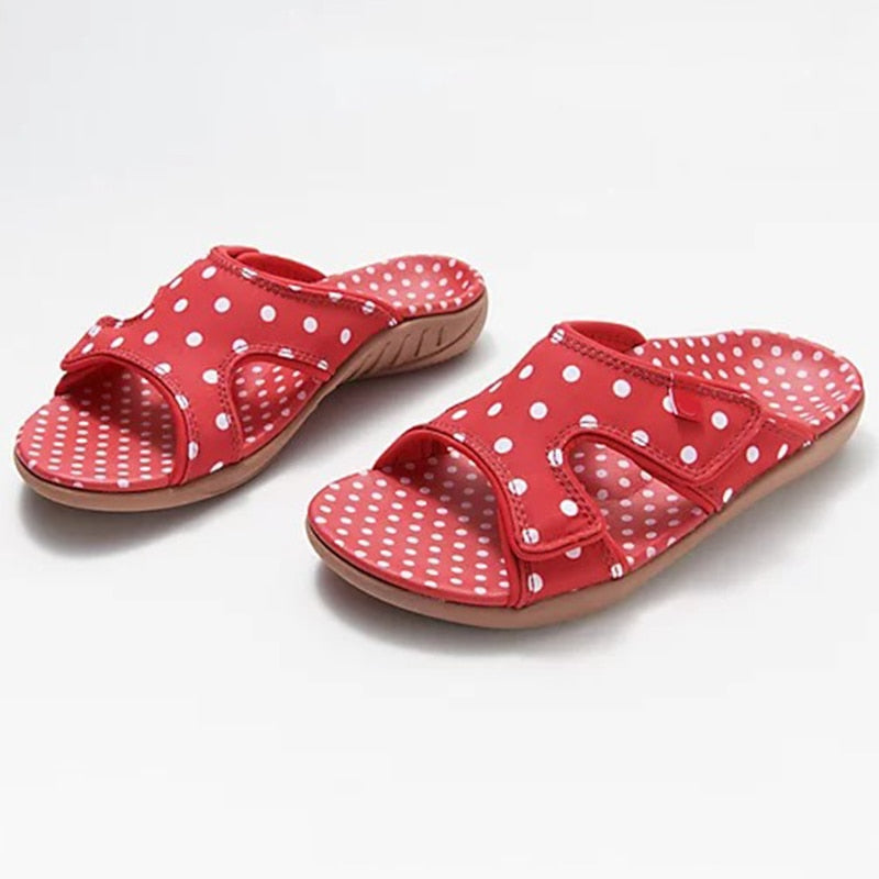 Dina - Behagelige polkaprikkede sandaler