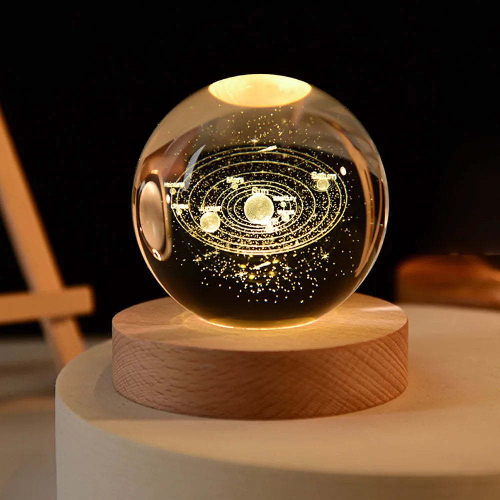 StellarGlow - 3D Planet Night Light med solsystemdesign