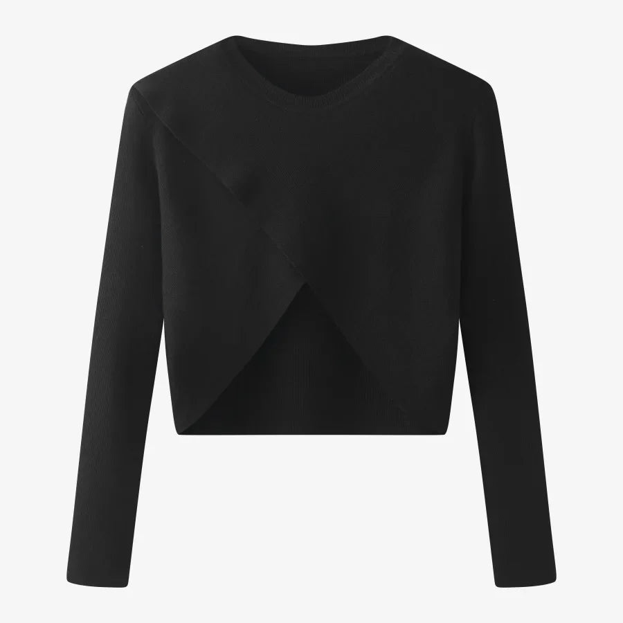 Elegant satinkjole - strikket topkombinationssæt