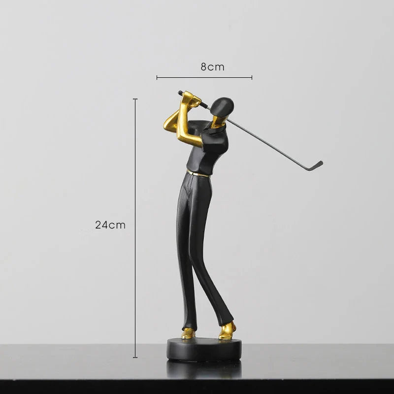 TeeStance - Elegant Golf Pose Skulptur