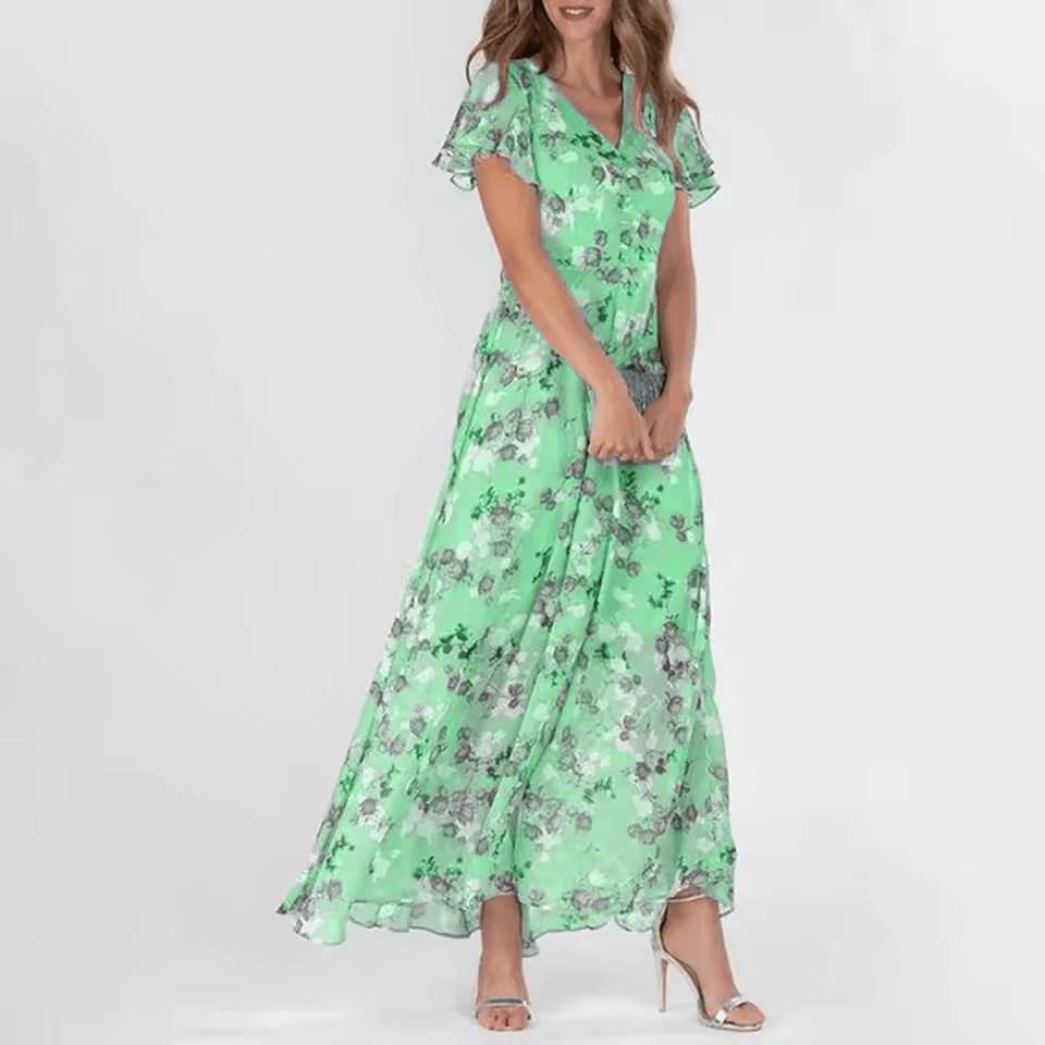 Jade | Farverig elegant kjole