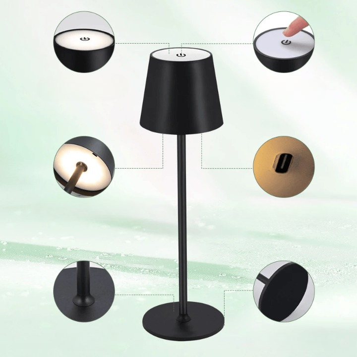 MoodyLamp - LED genopladelig Mood Touch Lighting skrivebordslampe