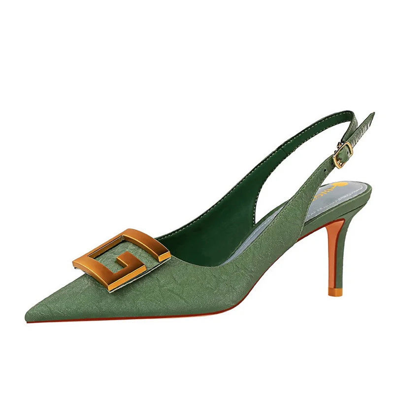 Myline – Justerbare hæle med Slingback Strap
