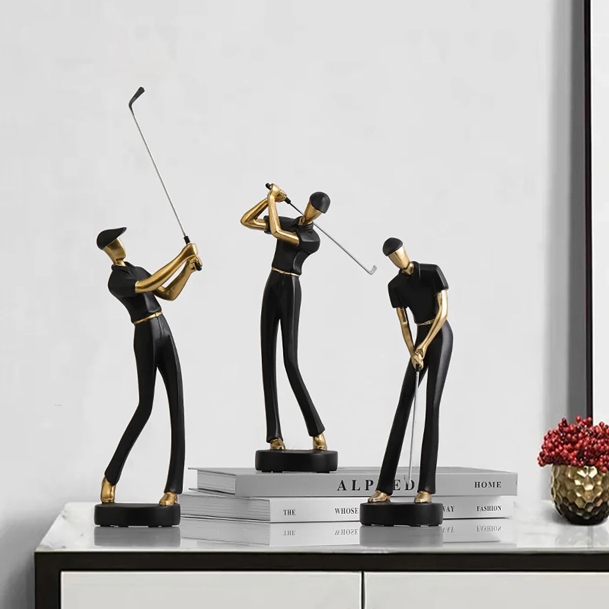 TeeStance - Elegant Golf Pose Skulptur