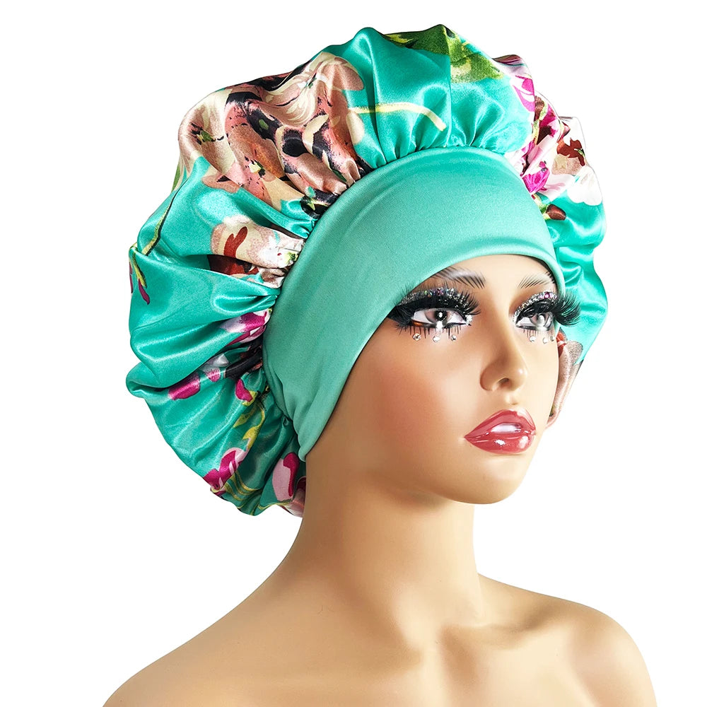Vrouwen slaapmuts met bloemenprint