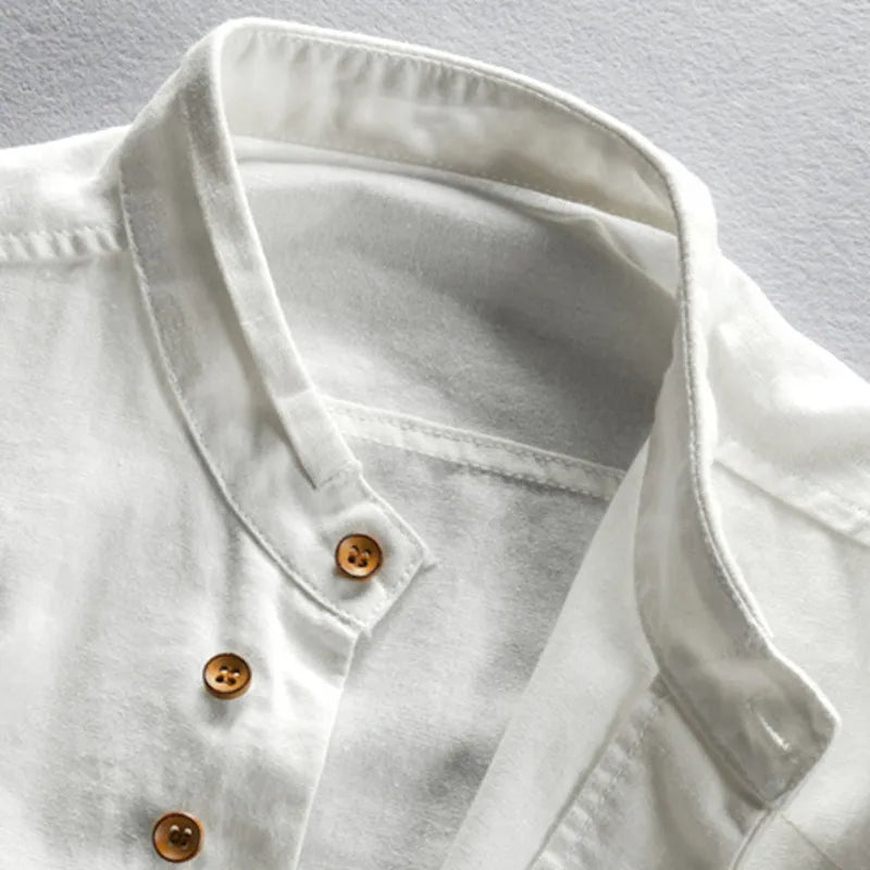 Nicklas - Slim fit skjorte med stand-up krave