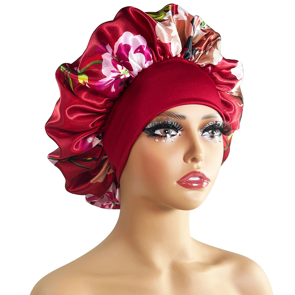 Vrouwen slaapmuts met bloemenprint